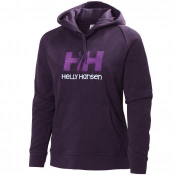 Helly Hansen W Hh Logo Hoodie - Sudadera con capucha para mujer, color morado, talla S