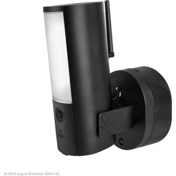 Cámara de luz exterior ABUS Smart WLAN IP66 negra con visión diurna y nocturna, resolución 480 píxeles y 720