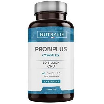 Nutralie Biprotics Complex Probióticos Intestinales 10 Cepas, 60 Cápsulas