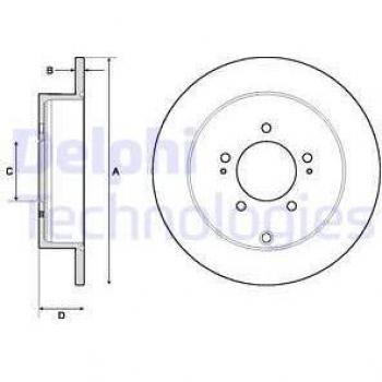 Disco de freno DELPHI BG4161C