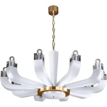 Candelabro colgante Kolarz RIVIERA blanco 10 bombillas multibrazo