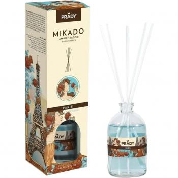 Ambientador Mikado Aromas Florales Paris Rose & Pachouli - Frasco Cristal 100ml - Varitas Difusoras