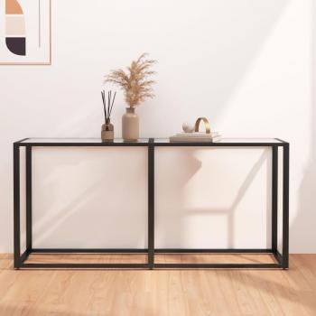 Mesa consola transparente de vidrio templado 160x35x75,5 cm