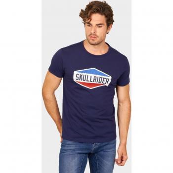 Camiseta de hombre Petrol en color azul marino de manga corta