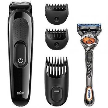 Afeitadora Braun Series 3 SK3000 Negra, Recargable, Multifunción 4 en 1 con Gillette Fusion ProGlide Manual