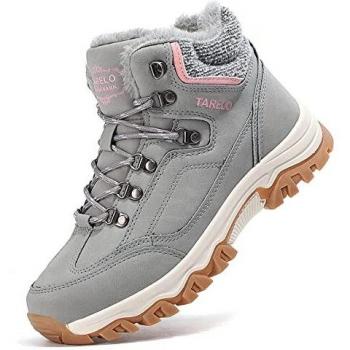 TARELO Botas Mujer Botines Zapatos Invierno Forro Aire Libre Urbano Montaña Cuero Antideslizante Caminar Senderismo Boots Tamaño 36-41