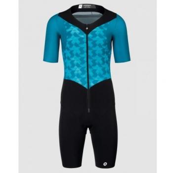 Mono de Triatlón Assos TRIATOR SS Speedsuit 2022, traje de triatlón de manga corta, fabricado con materiales ligeros y transpirables, diseño aerodinámico, costuras planas para mayor comodidad