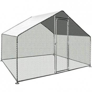 Gallinero 6 m² con malla metálica de acero galvanizado 3x2 m