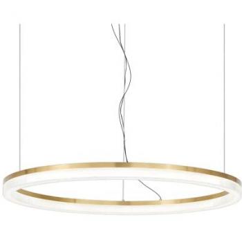 Lámpara Colgante LED Crown Ø 80 cm, Metal Color Latón, 42W, 3000K, 4300Lm