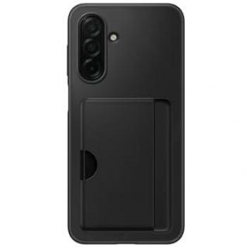 Funda Tarjetero de Silicona Negra para Samsung Galaxy A26 5G con Soporte para Tarjetas