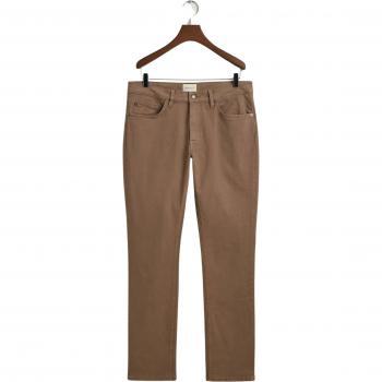 Gant Men's Slim Fit Desert Brown Jeans with Five Pockets