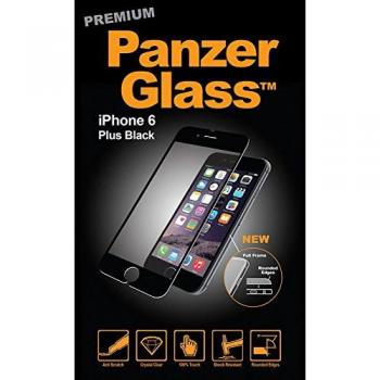 PanzerGlass PG1004 - Protector de Pantalla de Cristal Resistente a rasguños y líquidos Compatible con Apple iPhone 6/6s Plus, 3D Touch Compatible, Negro