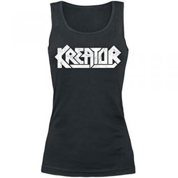 KREATOR Satan Is Real Mujer Top Negro XL, 100% algodón, Regular