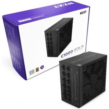 Fuente de Alimentación NZXT C1000 1000W ATX 3.1 Modular 80+ Gold Blanca con Ventilador de 135 mm