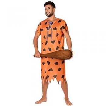 ATOSA disfraz cavernicola hombre adulto naranja M
