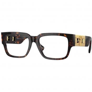 Versace VE3350F Asian Fit 108 Men's Eyeglasses Tortoiseshell Size 55 - Frame Only with Blue Light Block Available
