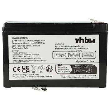 Batería Compatible para Robomow RX 12 U, RX 12u, RX12, RX20, RX20 Pro - 7200 mAh, 12 V, Plomo-Ácido Sellada