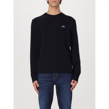 Lacoste Men's Classic Navy Blue Round-neck Sweater with Crocodile Embroidery - Size XS
