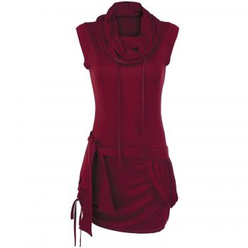 Forplay Vestido de Cuello Alto Vestido Burdeos XL