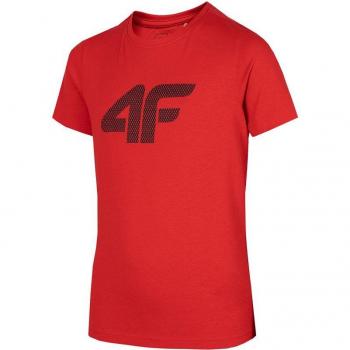 Camiseta de Manga Corta Infantil 4F Melange Rojo 12-13 Años