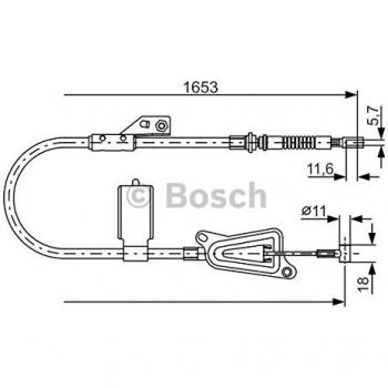 Cable de freno de mano Bosch 1 987 477 915 - Alta calidad y durabilidad