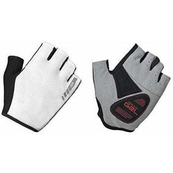 GripGrab Guantes de Ciclismo EasyRider Cortos Verano Bicicleta Mitones Antideslizantes Acolchados Carretera MTB, Unisex-Adult, Blanco, Small