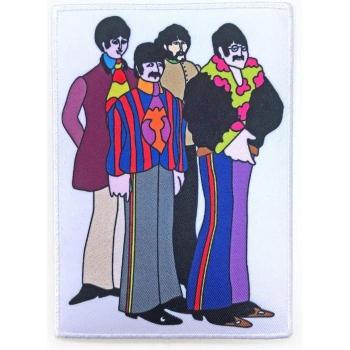 Parche termoadhesivo de The Beatles con borde tejido y banda secundaria, talla única, negro