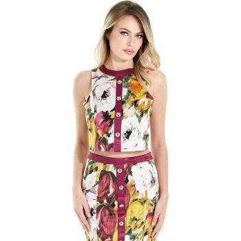 Top de mujer corto con estampado floral Marciano by Guess