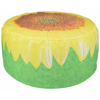 Pouf Exterior Inflable Girasol 58 cm - Impermeable y Lavable