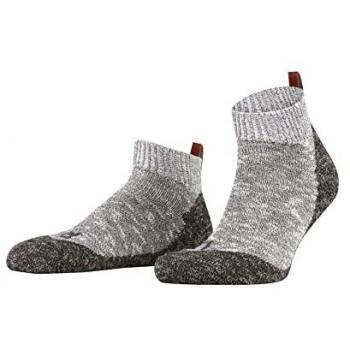 Falke Lodge Homepad Men's Cotton Grip Socks - Light Grey Melange - Size 8.5-10.5