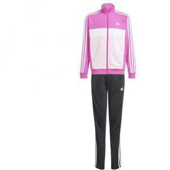 Chándal adidas 3stripes tiberio infantil fucsia, unisex para niños, color semi lucid fuchsia/white/clear pink/white, talla 11-12 años