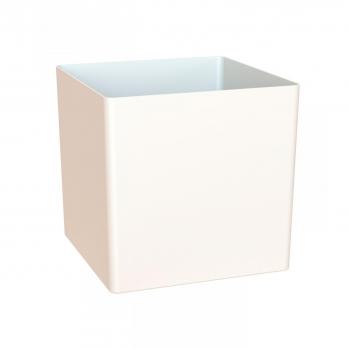 Maceta cuadrada Oslo blanca 21,5x21,5x21,5 cm