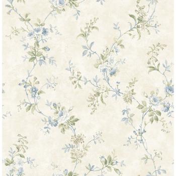 Chelsea Garden Trailing Floral Wallpaper - Blue