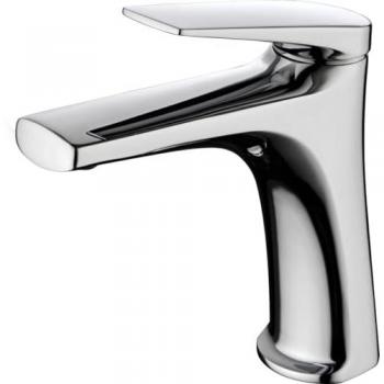 Grifo Monomando para Lavabo de Latón - Grifería de Baño para Agua Caliente/F fría - Disponible en Diferentes Colores (Cromo)