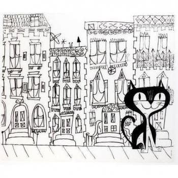 Modern-Twist 1703 Kat in the City - Juego de mantelillos