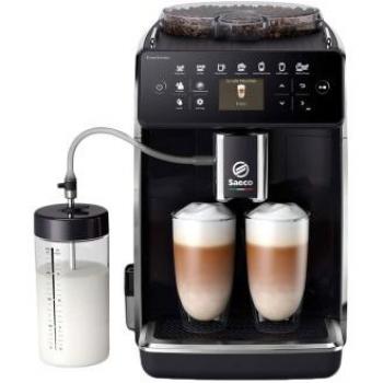Saeco GranAroma SM6480/00 Cafetera espresso totalmente automática con molinillo integrado, sistema de espuma de leche, personalización de café, pantalla intuitiva y limpieza automática