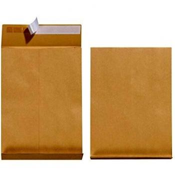 Bolsa de correo plegable Herlitz C4 autoadhesiva marrón (paquete de 5 unidades, 130g/m², pliegue de 4cm)