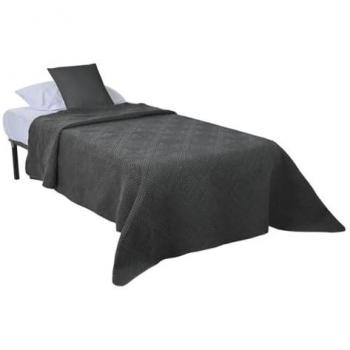 Colcha Home ESPRIT Gris Claro 180 x 260 cm