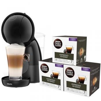 Cafetera de cápsulas Krups Nescafé Dolce Gusto Piccolo XS 15 bares, 0.8L, calentamiento rápido en 40s, modo eco, color negro