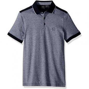 Armani Exchange Not So Basic Men's Polo Shirt, Navy Blue, Size L
