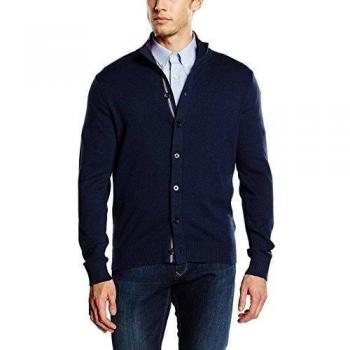 Tommy Hilfiger PIMA CTN CASHMERE BTN-THRU CF-Jersey Hombre,  
 azul
