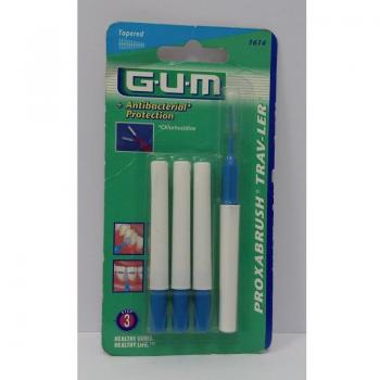 Cepillo Interdental Gum 1614 Trav-Ler Cónico 1.6, incluye 4 unidades, diseño cónico para una limpieza efectiva entre los dientes y encías