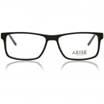Gafas Anti-Azules Rectangulares de Armazón Completo de Plástico Negro para Hombre - Arise Collective