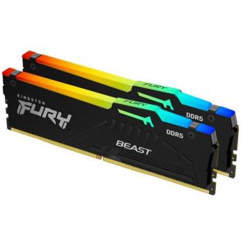 FURY Beast RGB módulo de memoria 64 GB (2 x 32 GB) DDR5 ECC Kingston Technology KF564C32BBAK2-64