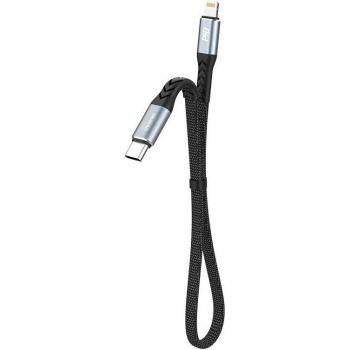 Cable Dudao L10P USB-C a Lightning 20W PD 0.23m Negro