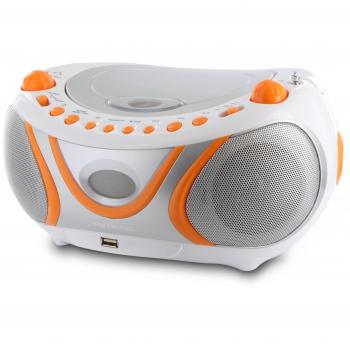 Radio CD Jugoso Metronic 477.133 - Blanco y Naranja