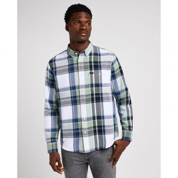 Camisa de hombre Lee de corte relaxed con cuadros en color verde