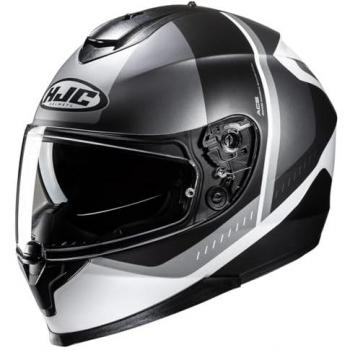HJC Casco Integral C70N Alia MC5SF Negro-Gris con diseño aerodinámico, sistema de ventilación avanzado, interior desmontable y lavable, visera anti-rayaduras y certificación ECE 22.05