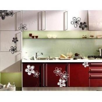Custom PopDecals - flor de cristal - hermoso árbol etiquetas de la pared para niños habitaciones Teen Girls Boys murales de papel pintado adhesivo pegatinas de pared decoración infantil guardería dodoskinz