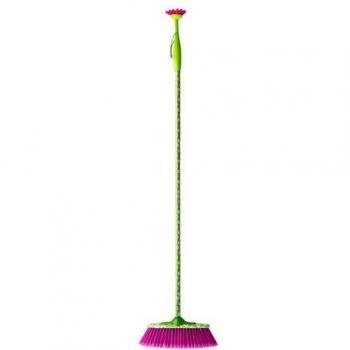 VIGAR Escoba Basic, Acero, Flower Power, 36x8x137.5 cm